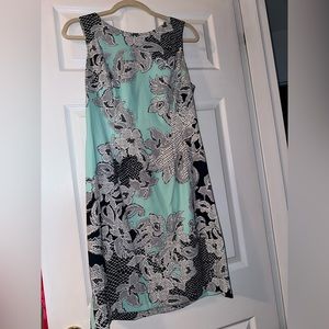 Tiffany blue pattern sheath dress